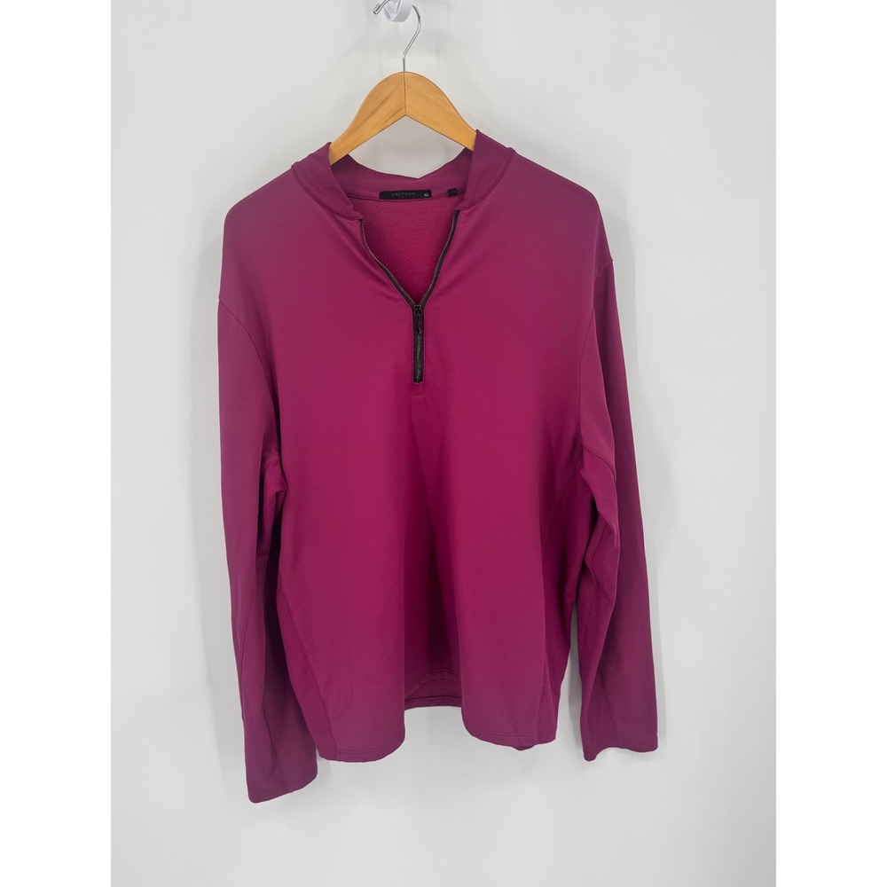 Greyson Men's XL Mock‎ Neck Quarter Zip Pullover Golf Athletic Meadowsweet